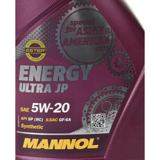 Моторна олива Mannol Energy Ultra JP 5W-20 4 л на Chevrolet Kalos