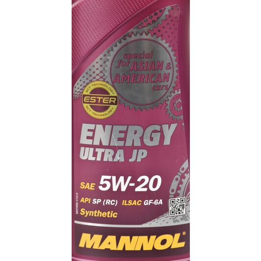 Моторное масло Mannol Energy Ultra JP 5W-20 1 л на Peugeot 107