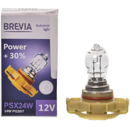 Автолампа Brevia Power +30% PSX24W PG20/7 24 W прозрачная 12225C