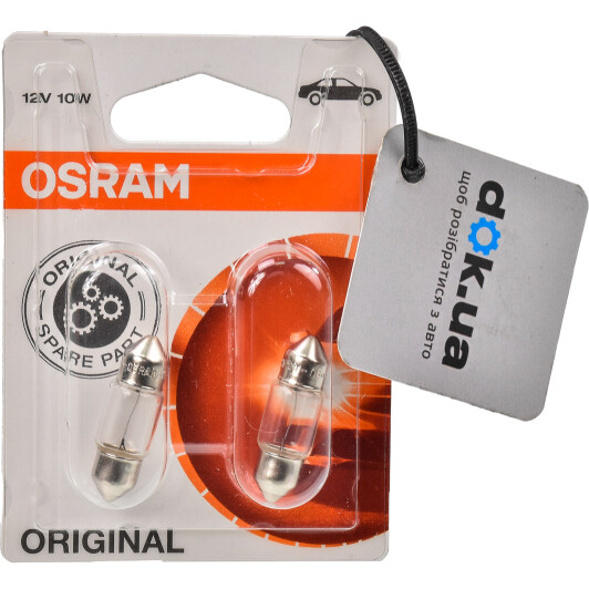 Автолампа Osram Original C10W SV8,5-8 10 W прозора 643802B