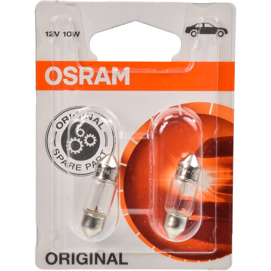 Автолампа Osram Original C10W SV8,5-8 10 W прозора 643802B