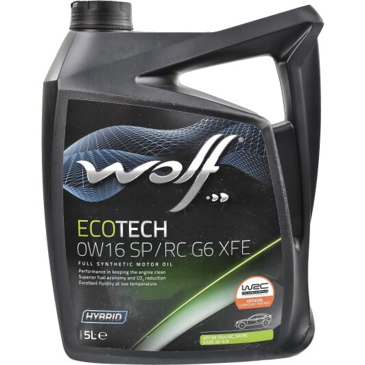 Моторна олива Wolf Ecotech SP/RC G6 XFE 0W-16 5 л на Acura NSX
