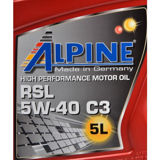 Моторное масло Alpine RSL C3 5W-40 5 л на Chevrolet Corvette
