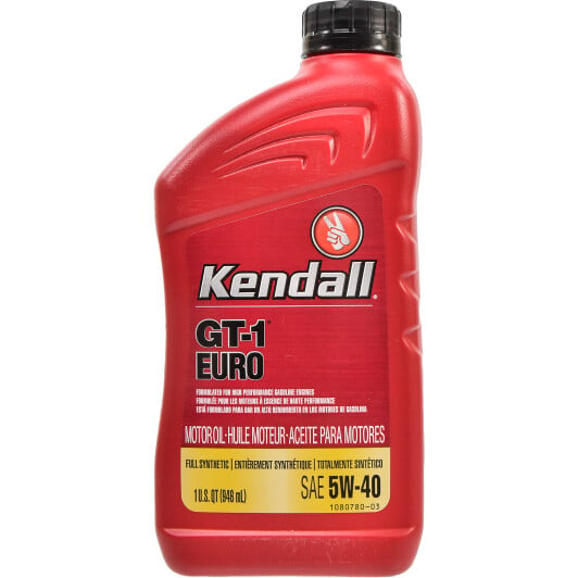 Моторное масло Kendall GT-1 EURO Premium Full Syntethic 5W-40 0,95 л на Chevrolet Niva
