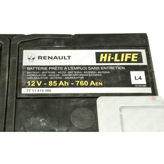 Акумулятор Renault / Dacia 6 CT-85-R Hi-Life 7711419085