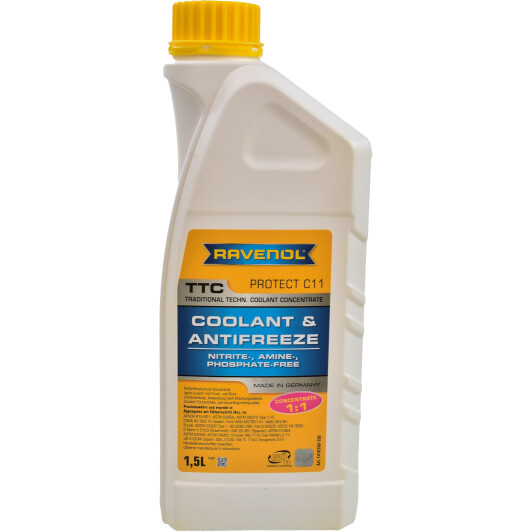 Ravenol TTC G11 жовтий концентрат антифризу (1,5 л) 1,5 л