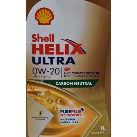 Моторное масло Shell Helix Ultra SP 0W-20 1 л на Ford C-MAX