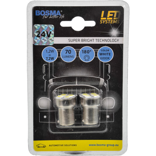 Автолампа Bosma R10W BA15s 1,2 W 5417