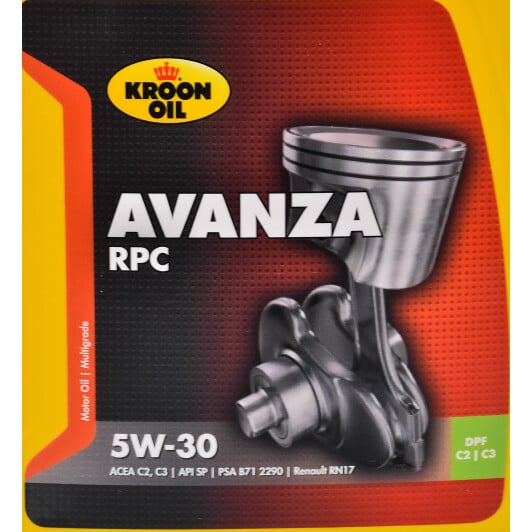 Моторна олива Kroon Oil Avanza RPC 5W-30 1 л на Kia Retona