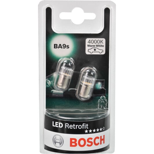 Автолампа Bosch Retrofit LED T4W BA9s 1 W прозора 1987301514