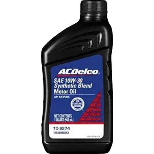Моторное масло ACDelco Synthetic Blend 10W-30 на Honda Civic