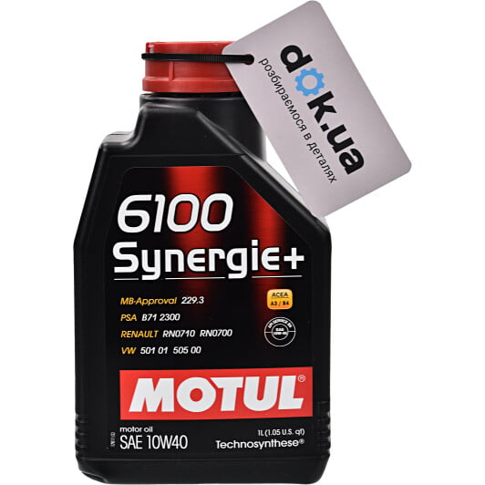 Моторное масло Motul 6100 Synergie+ 10W-40 1 л на Daihatsu YRV
