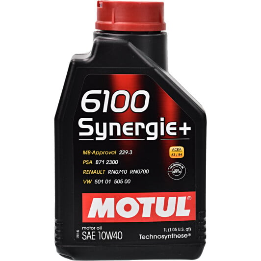 Моторное масло Motul 6100 Synergie+ 10W-40 1 л на Hyundai Atos