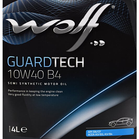 Моторное масло Wolf Guardtech B4 10W-40 4 л на Chrysler Pacifica