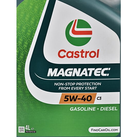 Моторное масло Castrol Magnatec C3 5W-40 4 л на MINI Cooper