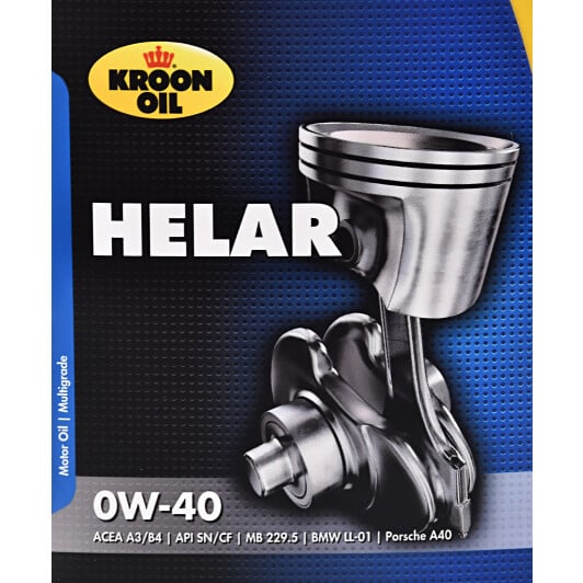 Моторное масло Kroon Oil Helar 0W-40 1 л на Fiat Multipla