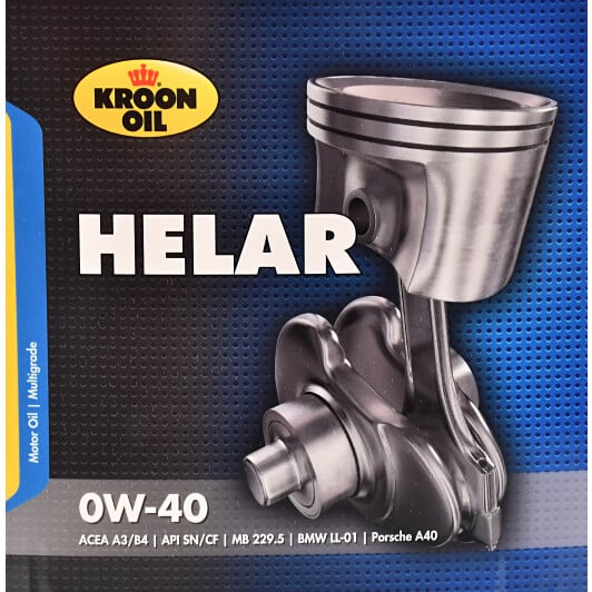 Моторное масло Kroon Oil Helar 0W-40 5 л на Fiat Croma