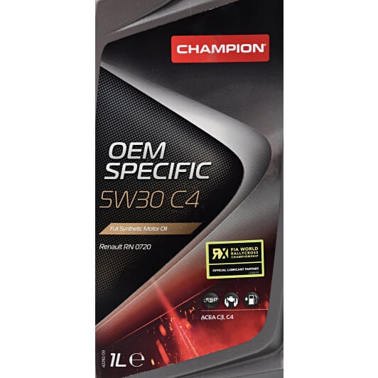 Моторное масло Champion OEM Specific C4 5W-30 1 л на Opel Vivaro