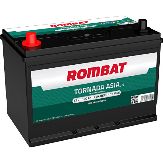 Аккумулятор Rombat 6 CT-100-L Tornada Asia TA100G
