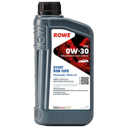 Моторное масло Rowe Synt RSB 12FE 0W-30 1 л на Opel Adam