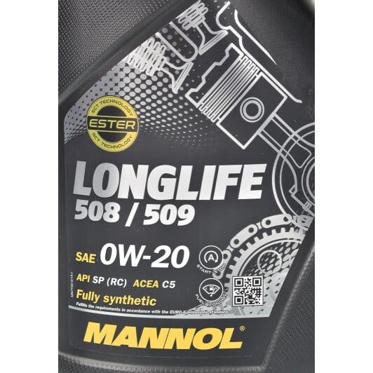 Моторное масло Mannol O.E.M. Longlife 508/509 0W-20 5 л на Dodge Journey
