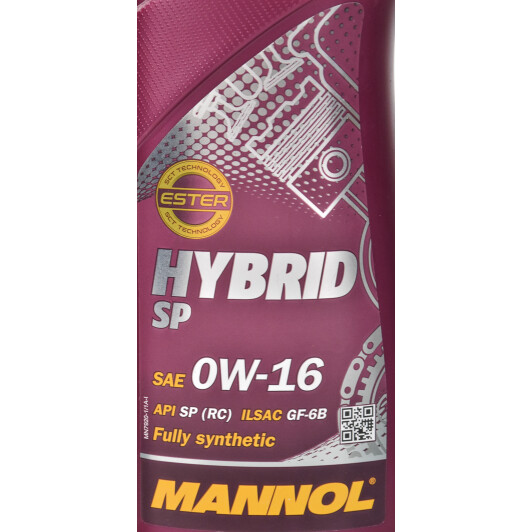 Моторное масло Mannol Hybrid SP 0W-16 1 л на Peugeot 107