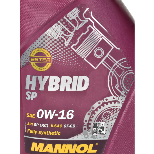 Моторное масло Mannol Hybrid SP 0W-16 5 л на Kia Opirus