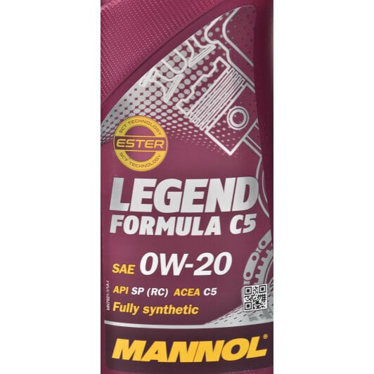 Моторное масло Mannol Legend Formula C5 0W-20 1 л на Fiat Tipo