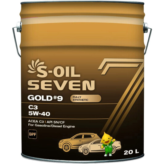 Моторное масло S-Oil Seven Gold #9 C3 5W-40 20 л на Honda Accord