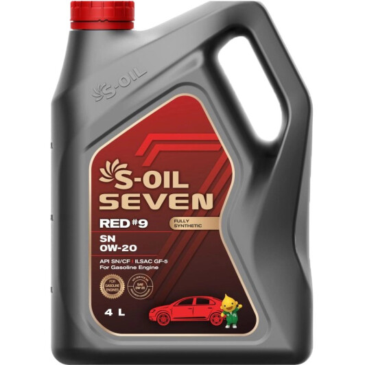 Моторна олива S-Oil Seven Red #9 SN 0W-20 4 л на Kia Pride