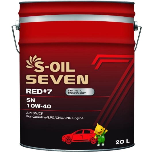 Моторна олива S-Oil Seven Red #7 SN 10W-40 20 л на Smart Fortwo