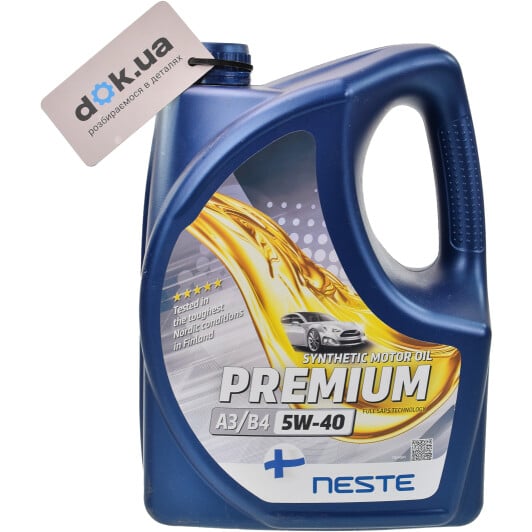 Моторное масло Neste PREMIUM А3/B4 5W-40 4 л на Nissan Kubistar