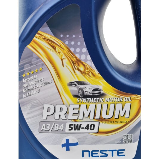 Моторное масло Neste PREMIUM А3/B4 5W-40 4 л на Nissan Pulsar