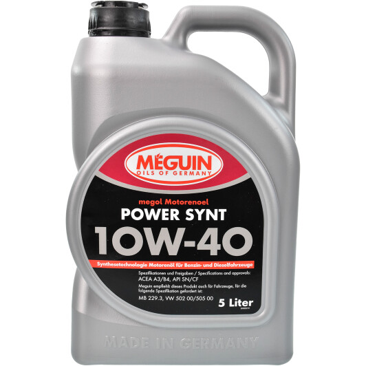 Моторное масло Meguin Power Synt 10W-40 5 л на Ford Taurus