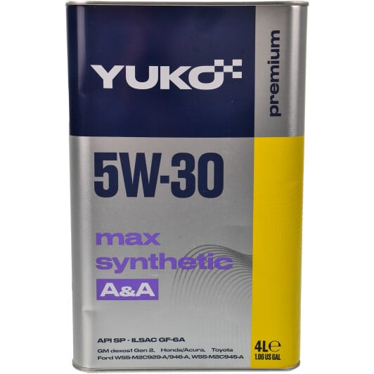 Моторна олива Yuko Max Synthetic 5W-30 4 л на Citroen BX