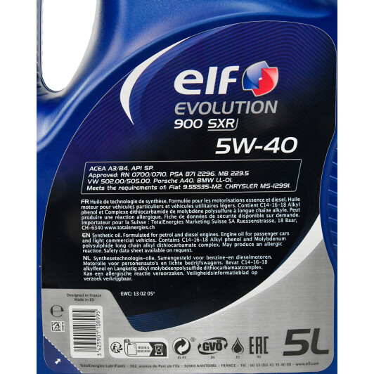 Масло Elf Evolution 900 SXR 5W-40 5 л на Mitsubishi Pajero