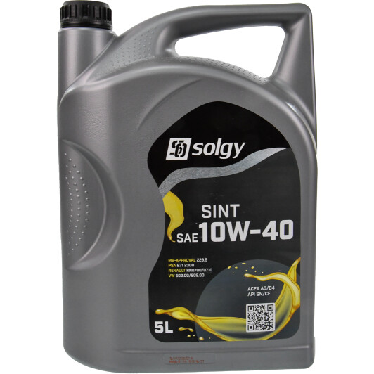 Масло Solgy Sint 10W-40 5 л на Isuzu Rodeo