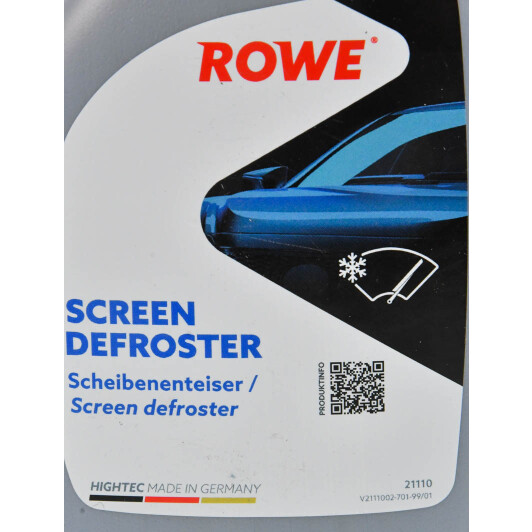 Rowe Screen Defroster, 500 мл (21110000599) розморожувач скла 500 мл