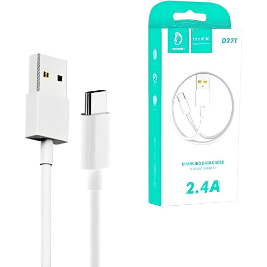 Кабель Denmen D22T-WH USB - type-C 1 м