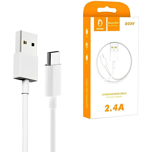 Кабель Denmen D22V-WH USB - Micro USB 1 м