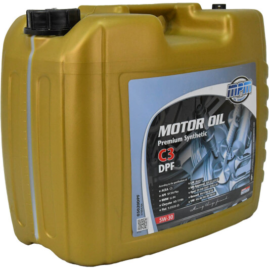 Олива MPM Premium Synthetic C3 DPF 5W-30 20 л на Mitsubishi Pajero