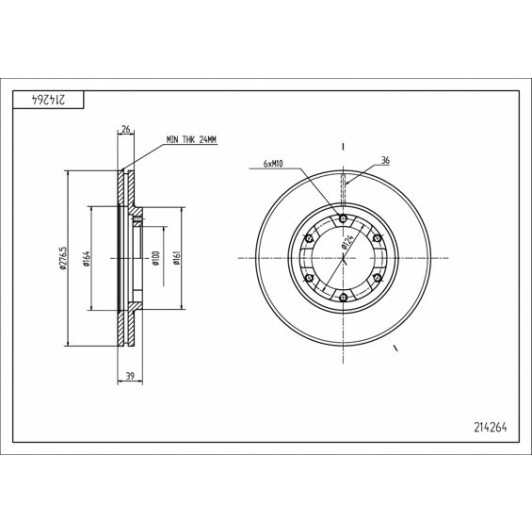 Гальмівний диск Hart 214264