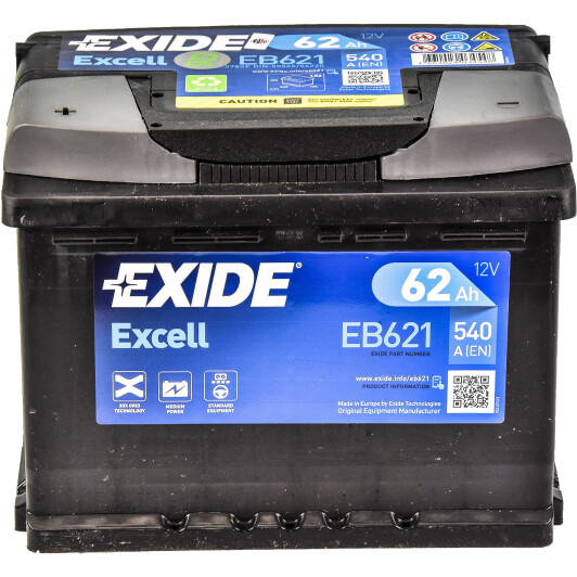 Акумулятор Exide 6 CT-62-L Excell EB621