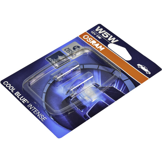 Автолампа Osram Cool Blue Intense W5W W2,1x9,5d 5 W синяя 2825HCBI02B