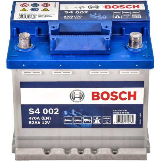 Аккумулятор Bosch 6 CT-52-R S4 Silver 0092S40020