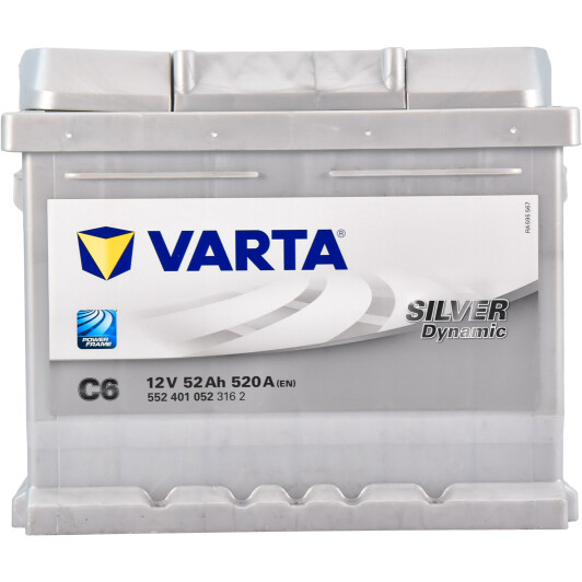 Аккумулятор Varta 6 CT-52-R Silver Dynamic 552401052