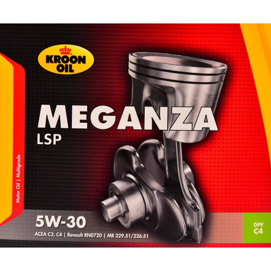 Моторное масло Kroon Oil Meganza LSP 5W-30 5 л на Peugeot 107