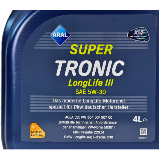Моторное масло Aral SuperTronic LongLife III 5W-30 4 л на Mazda 6