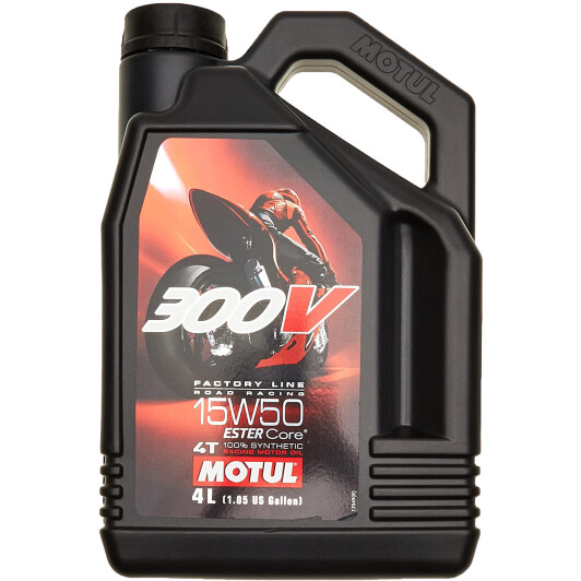 4T Motul 300V Factory Line Road Racing 15W-50, 4 л (836241) моторна олива 4T 4 л