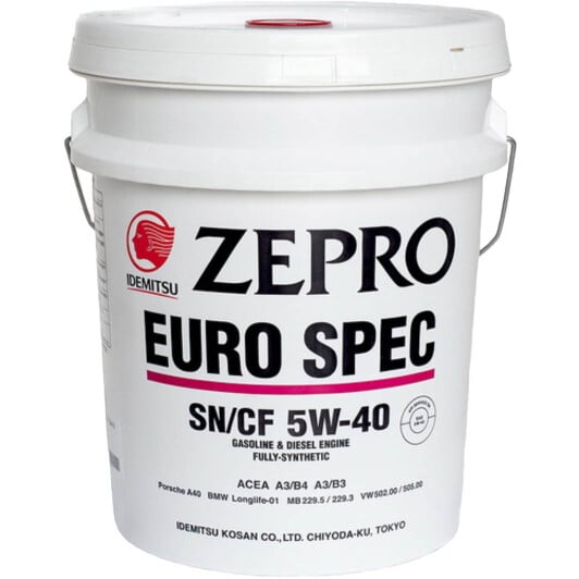 Моторна олива Idemitsu Zepro Euro spec 5W-40 20 л на Suzuki Celerio
